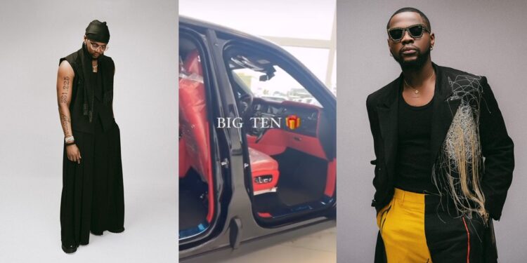 Singer Kizz Daniel gifts himself a Rolls-Royce Cullinan to mark his 10th year on stage (Video)